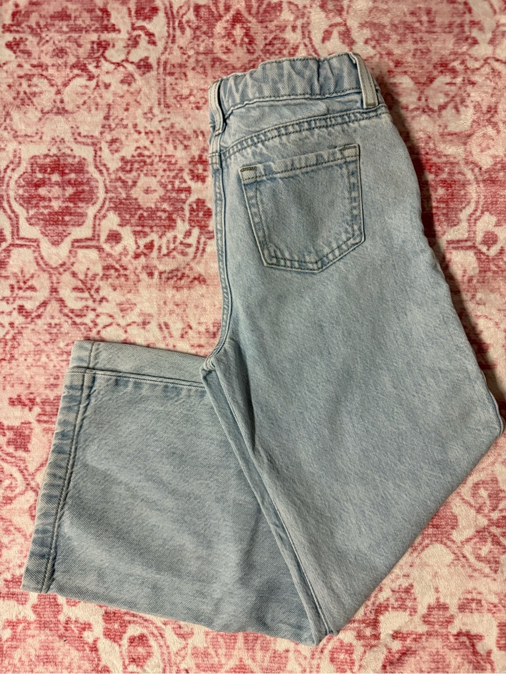 Girls wide leg blue jeans